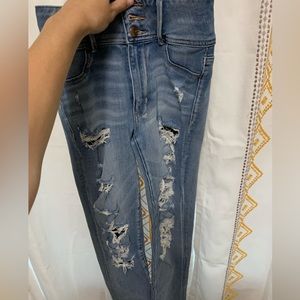 Highwaisted Super Stretch Ripped Jeans